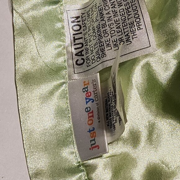 Just One Year CUTIE yellow green frog lovey security blanket rattle - Picture 4 of 7